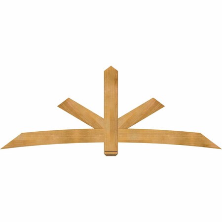 Ekena Millwork Alberta Rough Sawn Timber Gable Bracket, Western Red Cedar, 96"W x 36"H x 2"D x 6"F, 9/12 Pitch GBW096X36X0206ALB00RWR